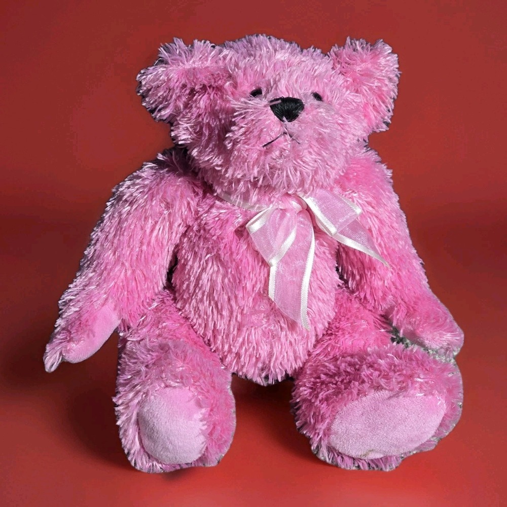RARE VINTAGE Pink Ganz Murdoch Teddy Bear Plush Y2K Giftcore Valentines Day‎